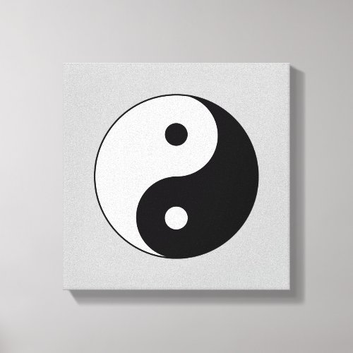 Black and White Yin_Yang Stretched Canvas Print