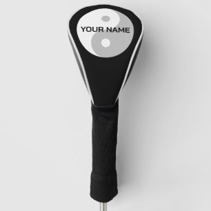 Black and white Yin Yang symbol personalized Golf Head Cover