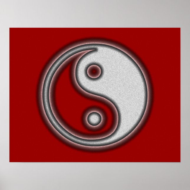 Black and White Yin Yang Symbol Poster (Front)