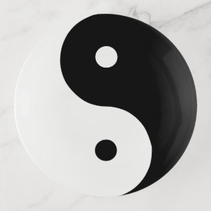 Black and White Yin Yang Trinket Tray