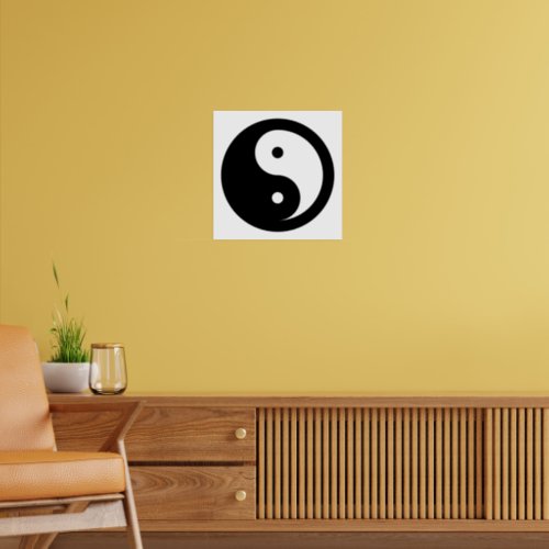 Black and White Ying Yang Poster