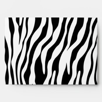Black And White Zebra A7 Greeting Card Envelopes by stripedhope at Zazzle