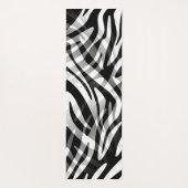 Black and White Zebra Abstract Yoga Mat (Back)