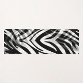 Black and White Zebra Abstract Yoga Mat (Front (Horizontal))