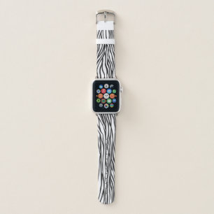 Black and White Zebra Animal Print Pattern Apple Watch Band