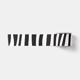 Black and White Zebra Animal Print Satin Ribbon