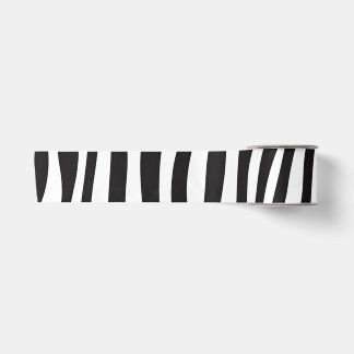 Black and White Zebra Animal Print Satin Ribbon