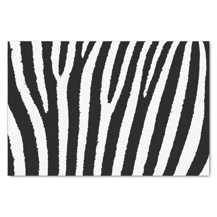 Black and White Zebra Animal Print Tissue Paper