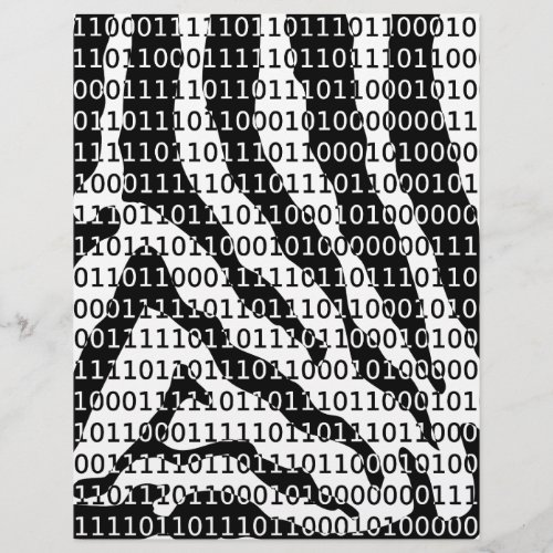 Black and White Zebra Binary Code