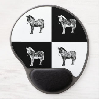 Black and white zebra Case-Mate Gel Mouse Pad
