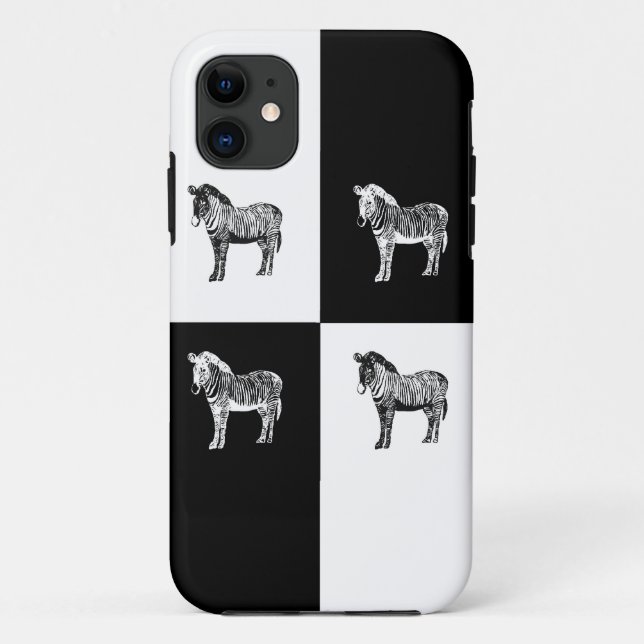 Black and white zebra Case-Mate iPhone case (Back)