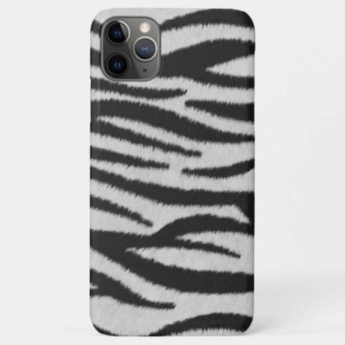 Black and White Zebra Fur Texture iPhone 11 Pro Max Case