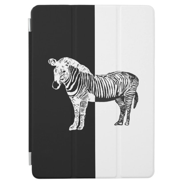 Black and white zebra iPad cover (Front)