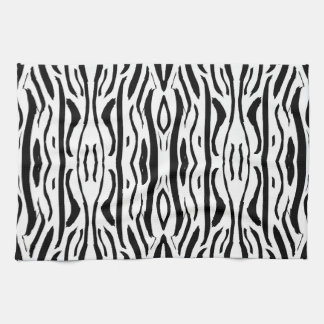 Black and White Zebra or Tiger pattern Kitchen Towel