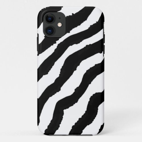 Black and White Zebra Pattern iPhone 11 Case