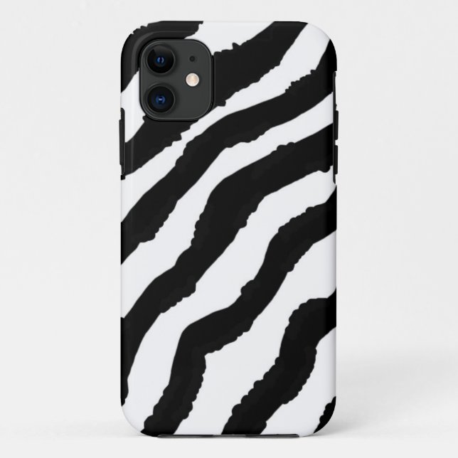 Black and White Zebra Pattern Case-Mate iPhone Case (Back)
