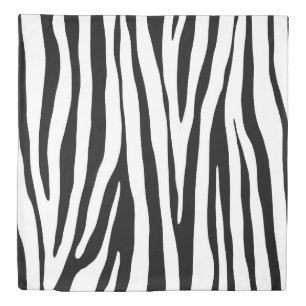 Black and white zebra pattern, modern design duvet cover