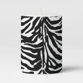 Black and white zebra patterned