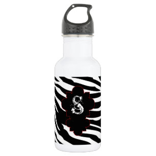 Black and White Zebra Print 32. oz. Water Bottle