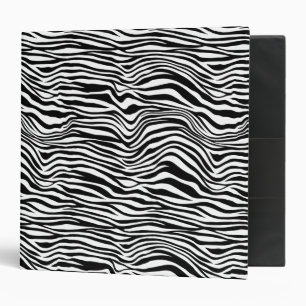 Black and White Zebra Print 3 Ring Binder