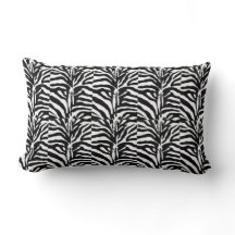 Black and White Zebra Print Accent Throw Pillow