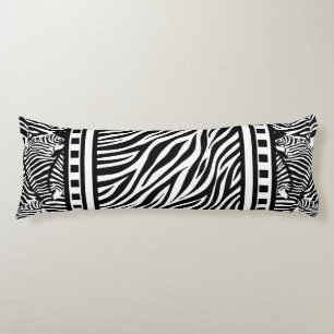 Black and White Zebra Print Body Pillow
