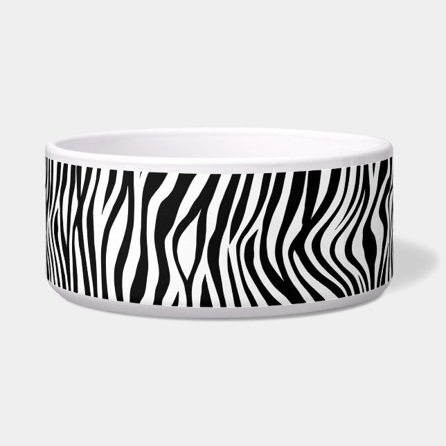 Black and White Zebra Print Bowl (Front)