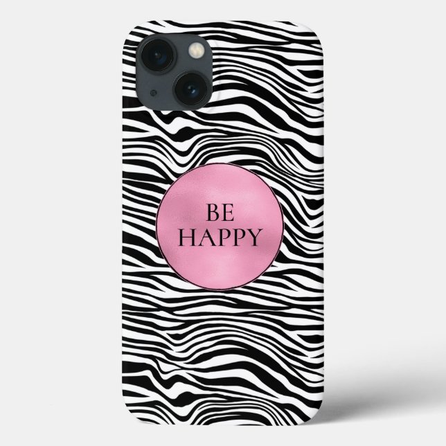 Black and White Zebra Print Case-Mate iPhone Case (Back)