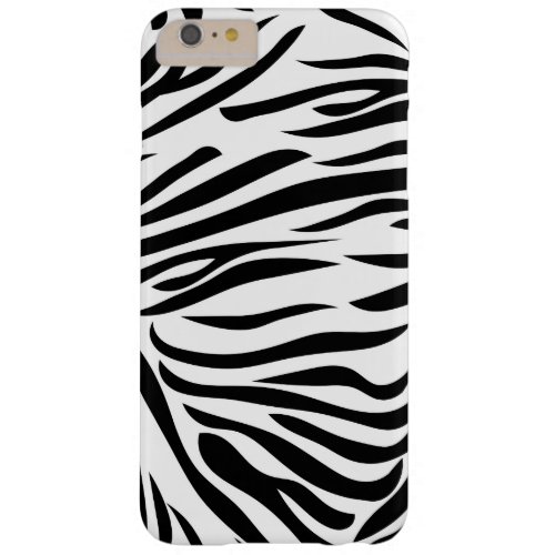 Black and White Zebra Print Barely There iPhone 6 Plus Case