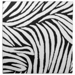 Black and White Zebra Print Cloth Napkin