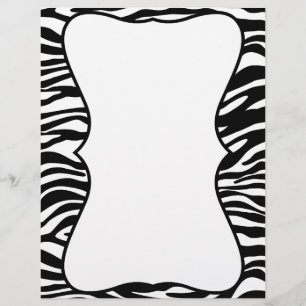 Black and White Zebra Print Customized Letterhead