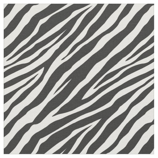 Black and White Zebra Print Fabric | Zazzle