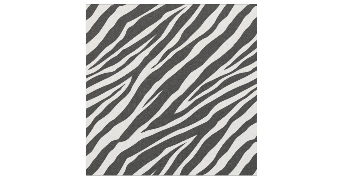 Black and White Zebra Print Fabric Zazzle