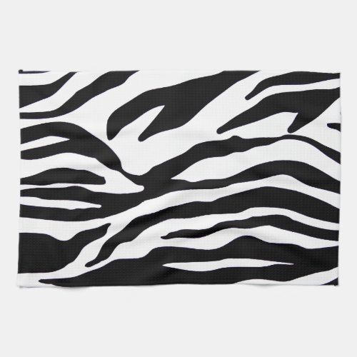 Black and white zebra print kitchen towel