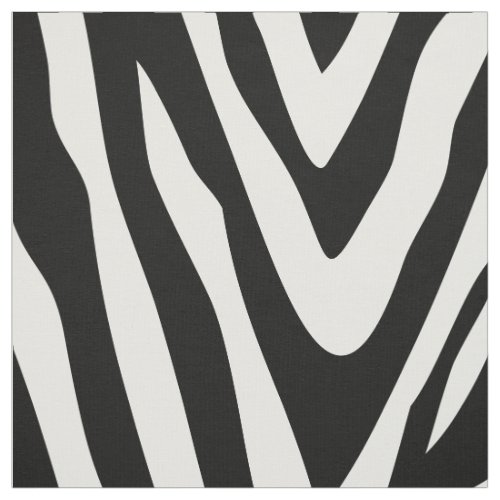 Black and White Zebra Print Large Scale Fabric