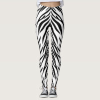 Black and White Zebra Print Leggings