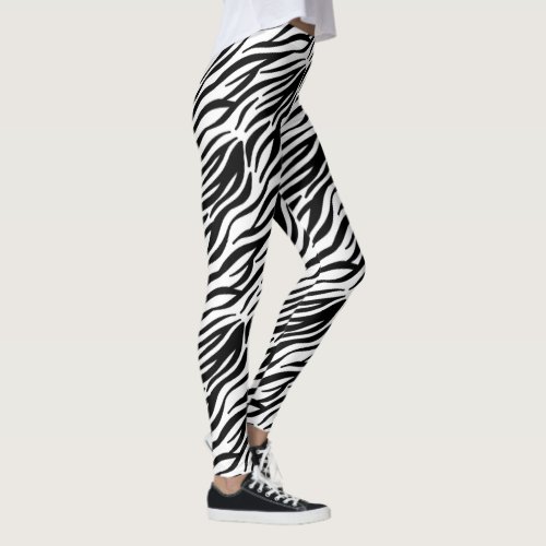 Black and White Zebra Print Leggings