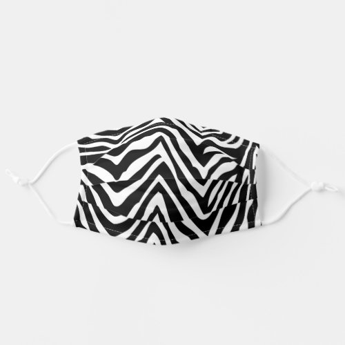 Black and White Zebra Print Pattern Adult Cloth Face Mask