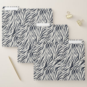 Black and White Zebra Print Pattern File Folder