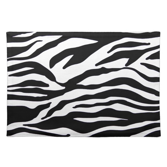 Black and white zebra print placemat (Front)