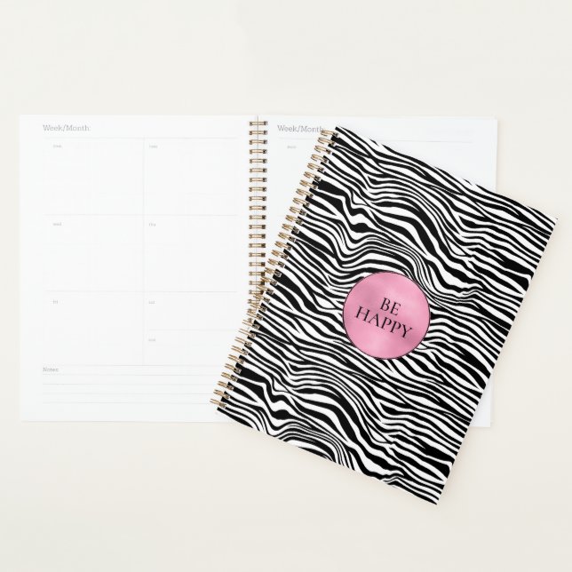 Black and White Zebra Print Planner (Display)