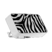 Black and White Zebra Print Portable Speaker (Side)