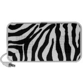 Black and White Zebra Print Portable Speaker (Front)