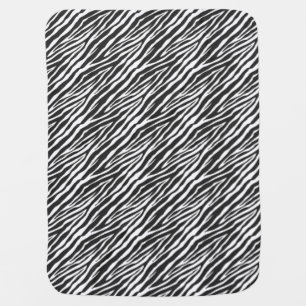 Black and White Zebra Print Receiving Blanket