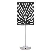 Black and White Zebra Print Table Lamp (Back)