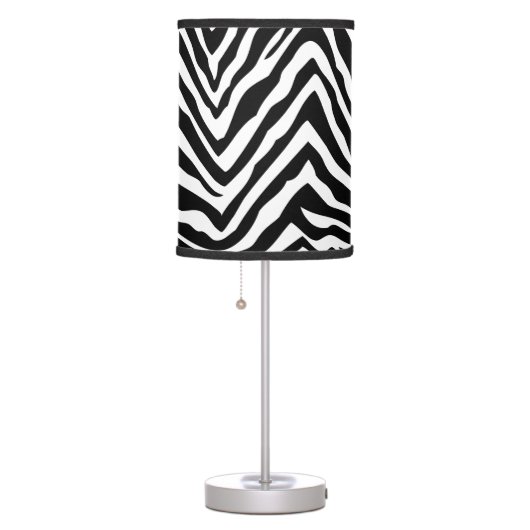 Black and White Zebra Print Table Lamp (Right)