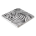 Black and White Zebra Print Trivet