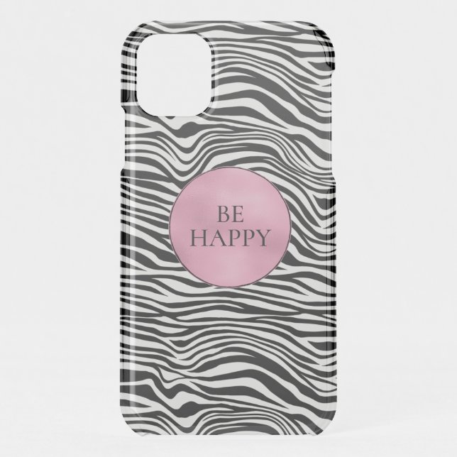 Black and White Zebra Print Uncommon iPhone Case (Back)