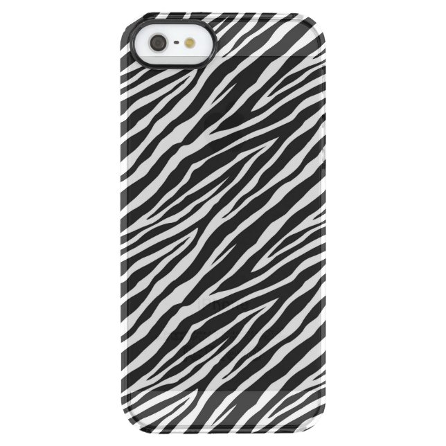 Black and White Zebra Print Uncommon iPhone Case (Back)