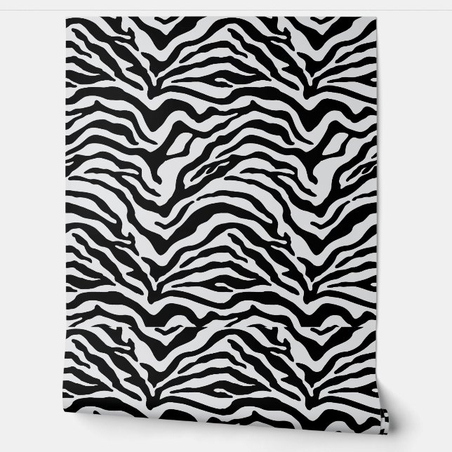 Black and white Zebra print Wallpaper (Unrolling)